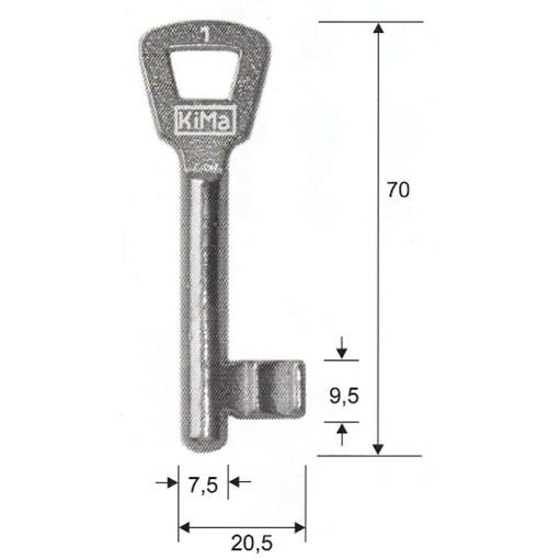 Zimmertürschlüssel zu KIMA